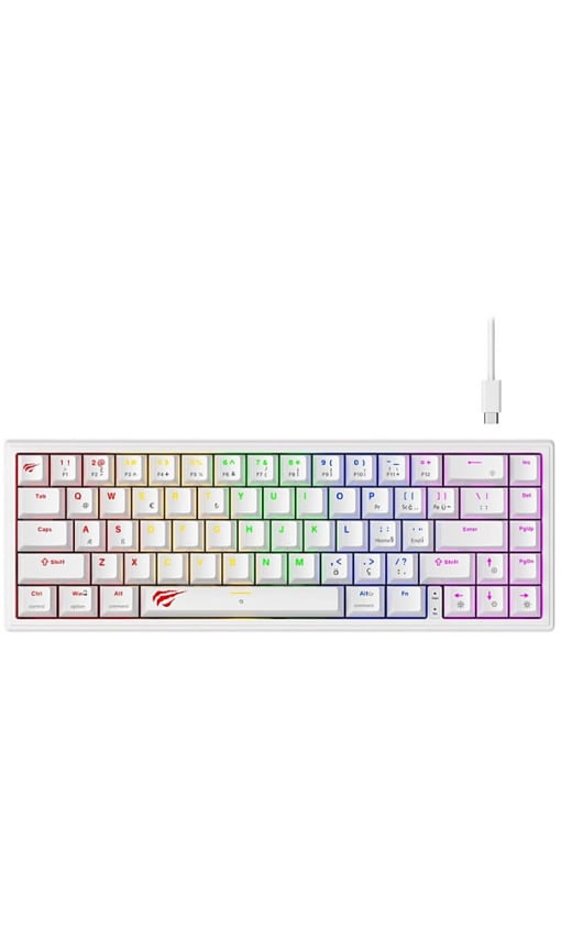 HAVIT KB874L %60 Mekanik Oyuncu Klavyesi Beyaz