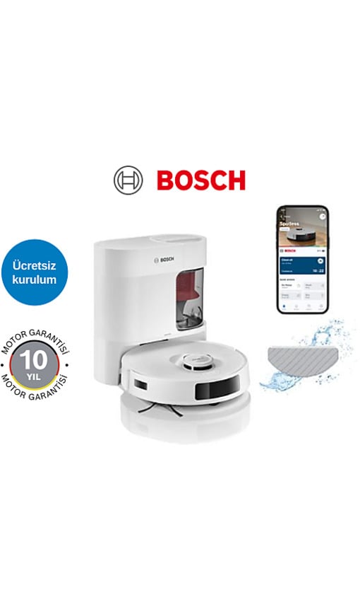 BOSCH BCRD2W Robot Süpürge Beyaz