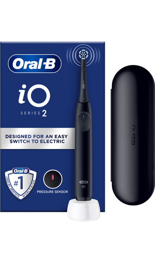ORAL B IO 2 Serisi Şarjlı Diş Fırçası Siyah + Seyahat Kabı